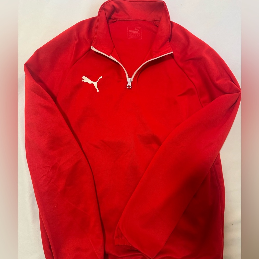 Puma Bold Red Quarter-Zip Sweater